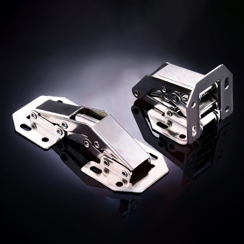 10pcs 3-inch Hinges Kitchen Cabinet Hinge Concealed Angular Door Cabinet Hinge Soft Close Blind Corner 90 Degree Furniture