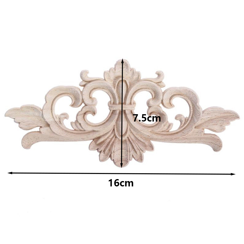 Marco de aplique de esquina tallado de madera clásico, molduras de muebles Vintage, calcomanía DIY, decoración de esquina, marco, muebles artesanales
