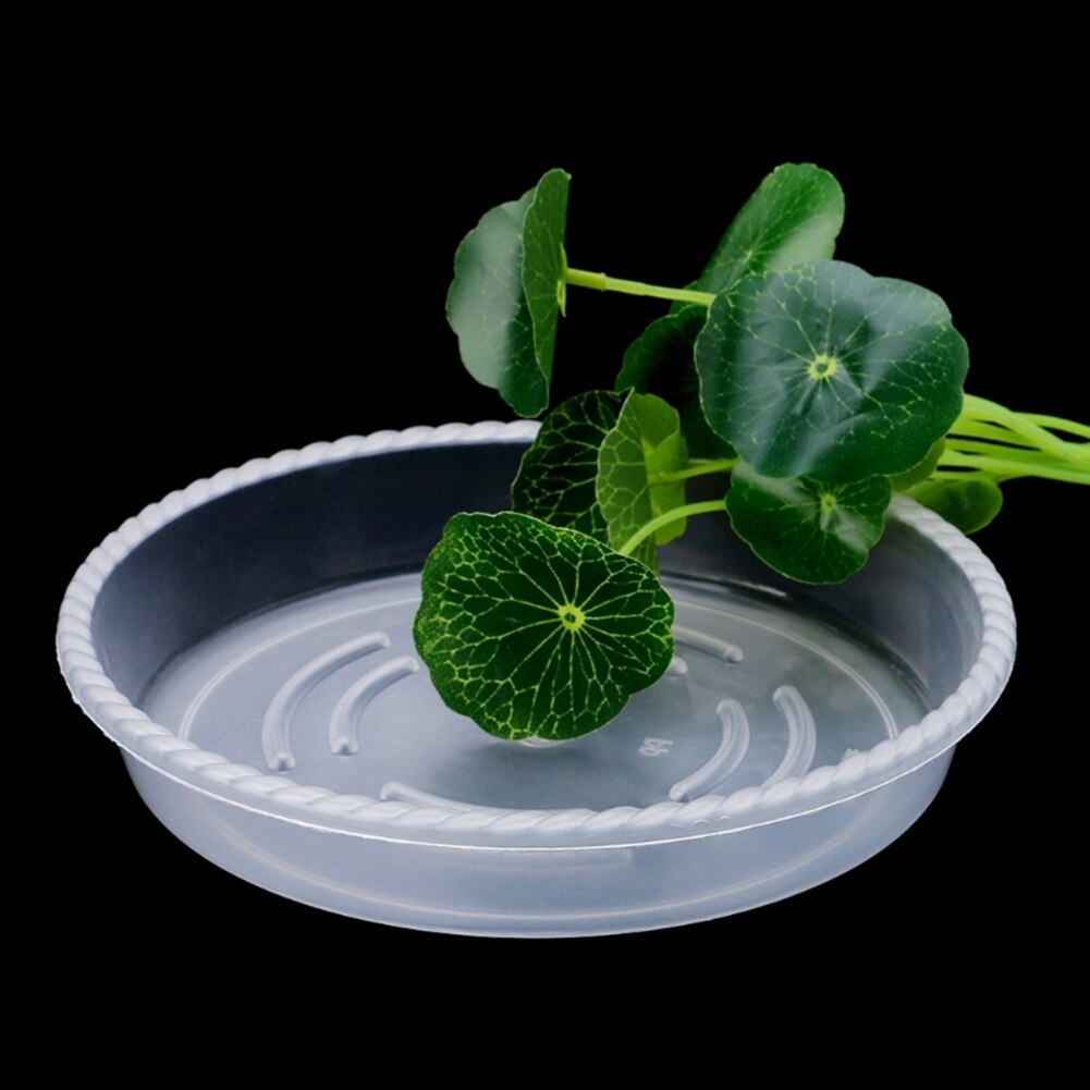 10Pcs Plastic Round Shape Flower Pot Drip Trays Planter Pallet Clear Saucers Decor Home Garden Pot Case