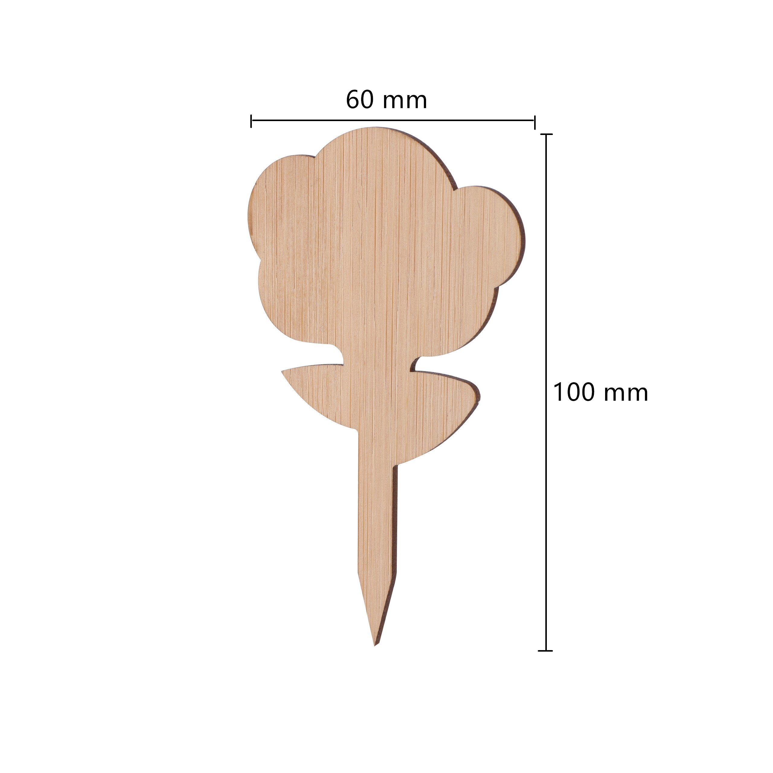 5 Pcs Bamboo Plant Marking Label Potted Plants Nurseries Succulents Flowers Vegetables Seedling Markers Gardening Marking Card: Brown