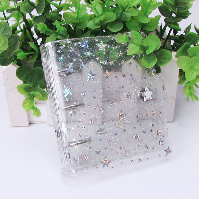 Transparent 3 Loch Mini PVC Lose Blatt Notebook Notizblock Blatt Shell Ordner Abdeckung M17F