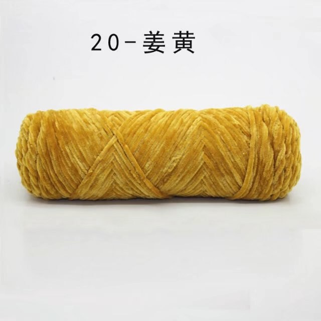 Chenille Gold Velvet Yarn Soft Silky Yarn Knitting Craft Yarn warm& comfortable Use for Knitting Scarf Hat & blanket: 20