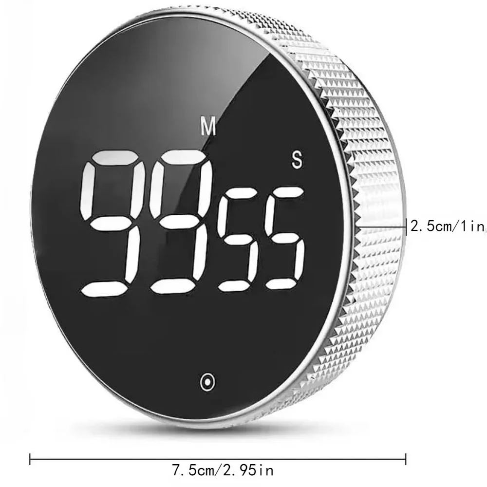 Küchentimer, digitaler Countdown, magnetischer Eieruhr zum Kochen mit Konstantlichtfunktion für Klassenzimmer, leise für Kinder und Erwachsene
