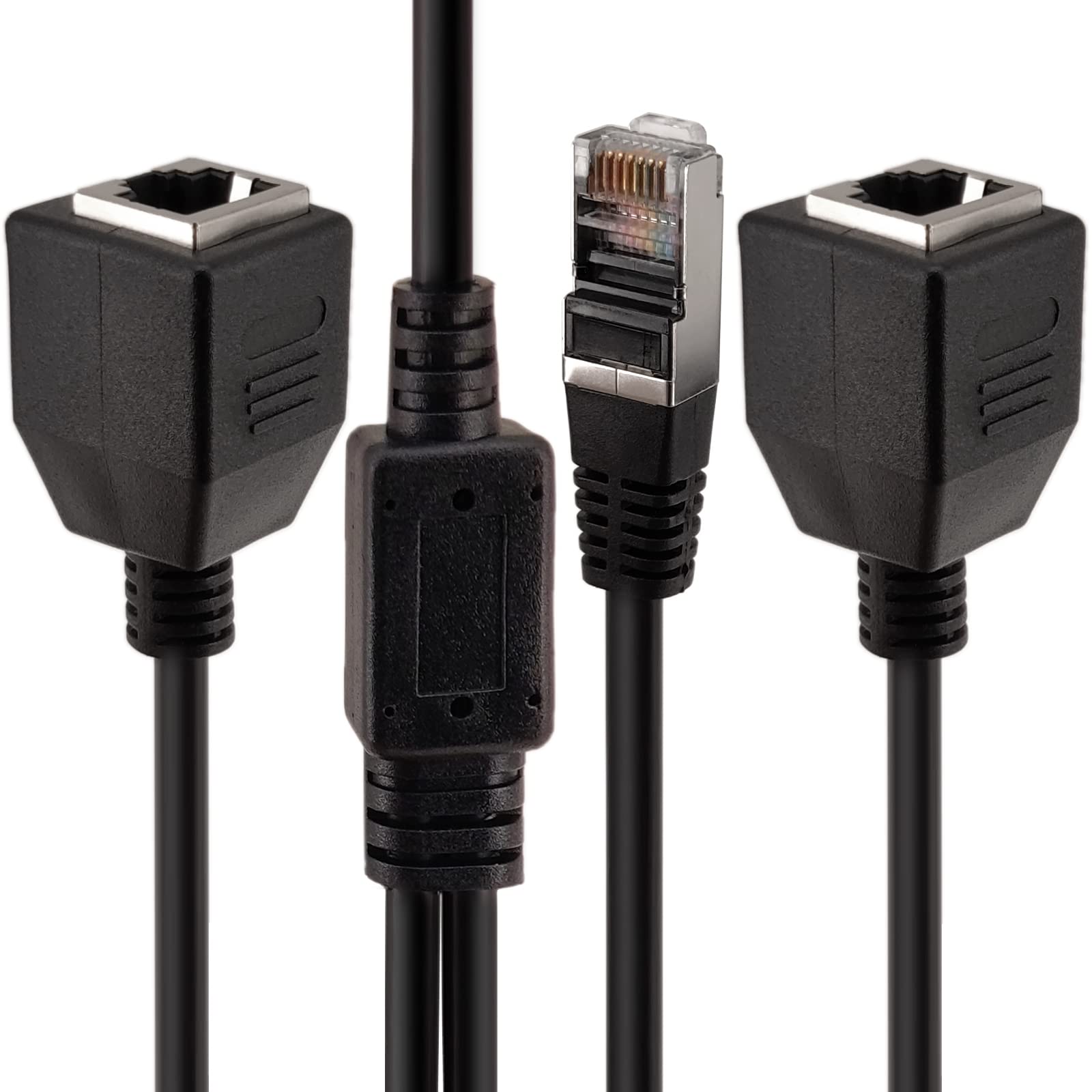 Adaptateur séparateur Ethernet RJ45, 1 mâle à 2 femelles, répartiteur de réseau LAN, prise en charge du rallonge réseau Internet Cat7 Cat6