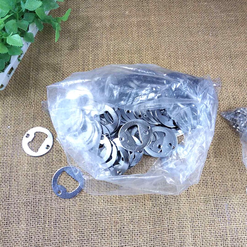 50pcs Stainless Steel Bottle Opener Part With Countersunk Holes Round Metal Strong Polished Bottle Opener Insert Parts