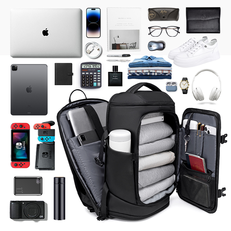 FENRUIEN Rucksack Herren-Geschäft-Reiserucksack mit großer Kapazität, multifunktionaler, unabhängiger Schuhbehälter, 16-Zoll-Laptop-Rucksack
