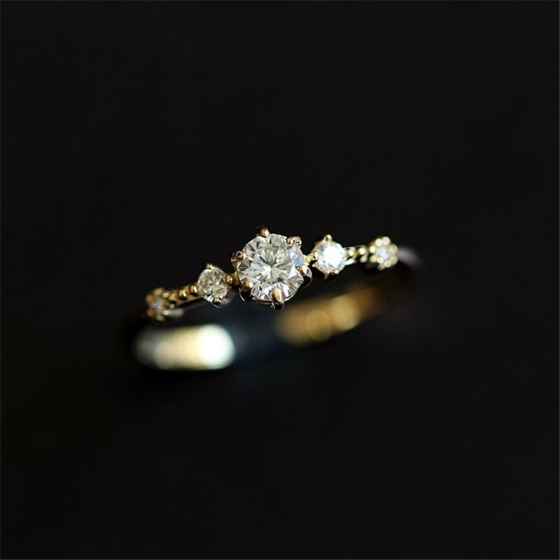 Leuke Dainty vrouwen Sneeuwvlok Ringen Delicate Ringen Ringen Bruiloft Sieraden