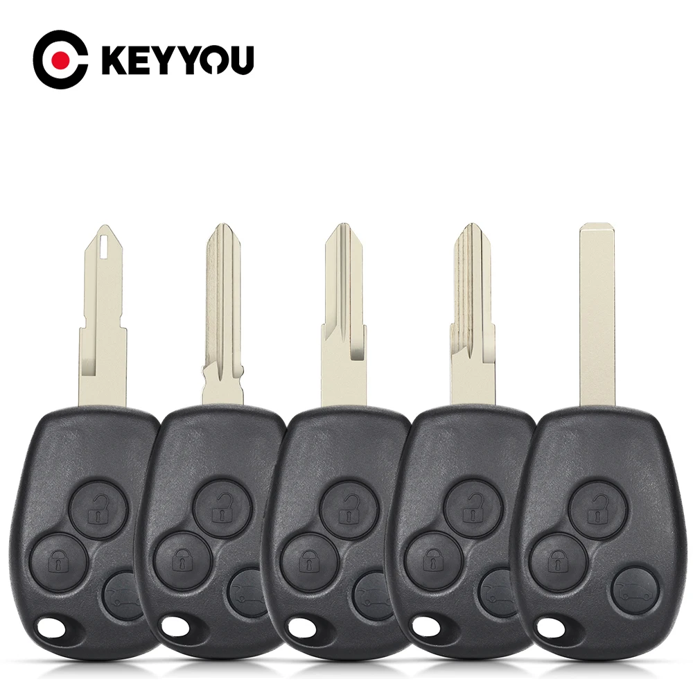 KEYYOU 3 Button Car Key Shell For Renault Trafic Vivaro Primastar Movano Kangoo 2 Clio NE72/VAC102/VA2 Blade