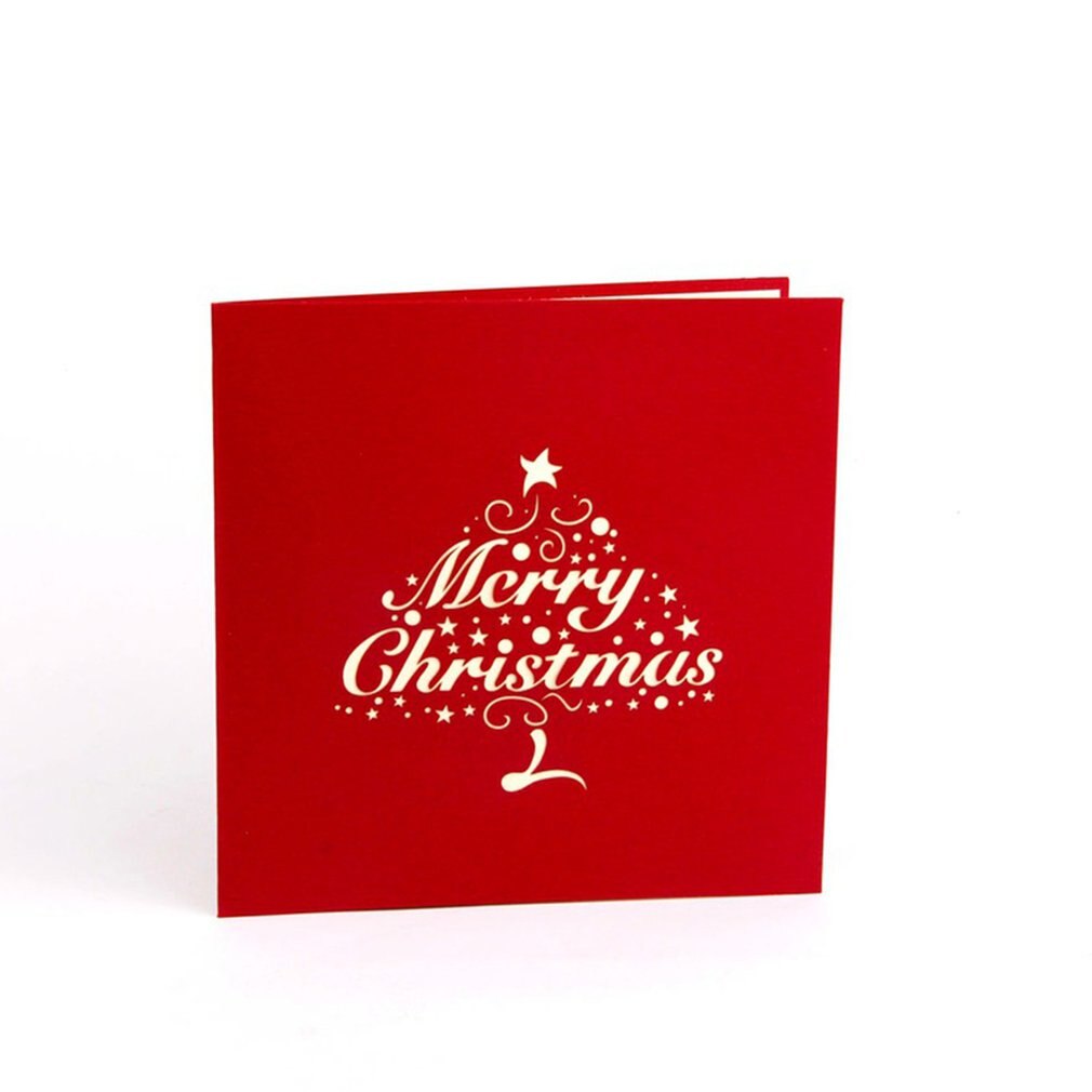 Creatieve 3D Kerstboom Sneeuwpop Wenskaart Festival Zegen Kaart Papier Postcard Card Decor Supplies