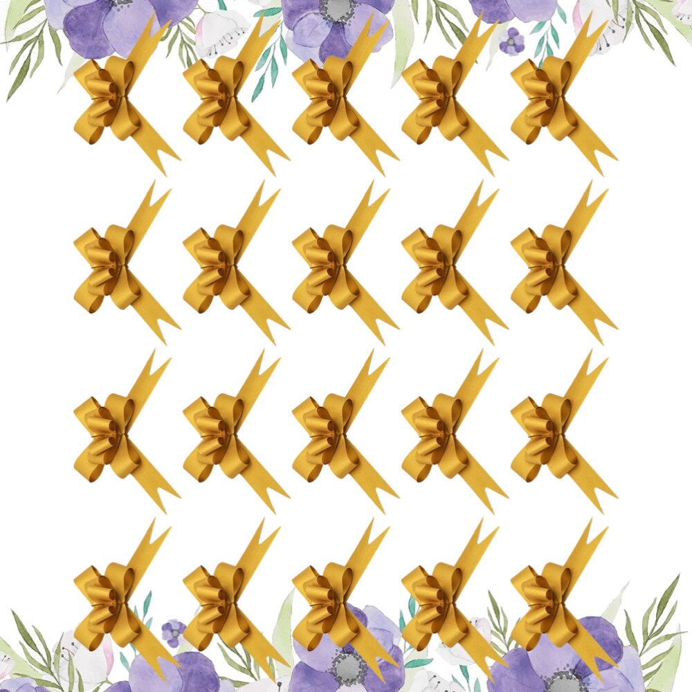 50 stuks 9cm prachtige trekstrikken met sneeuwvlokpatroon kerstdecoratieve trekstrikken doos trekstrikken striklint (re: Gouden