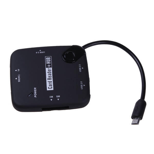 Adaptador hub usb micro otg, leitor de cartão sd tf para samsung s3 s4 note 2 i9300