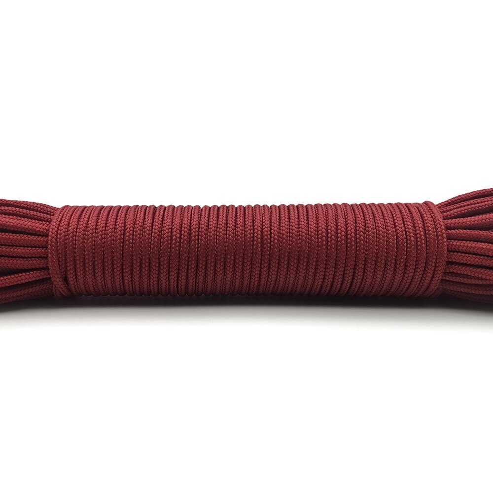 Diameter 2Mm 100Meter Deepred Touw Parachute Cord Koord Touw Klimmen Camping Survival Apparatuur Paracord Armband
