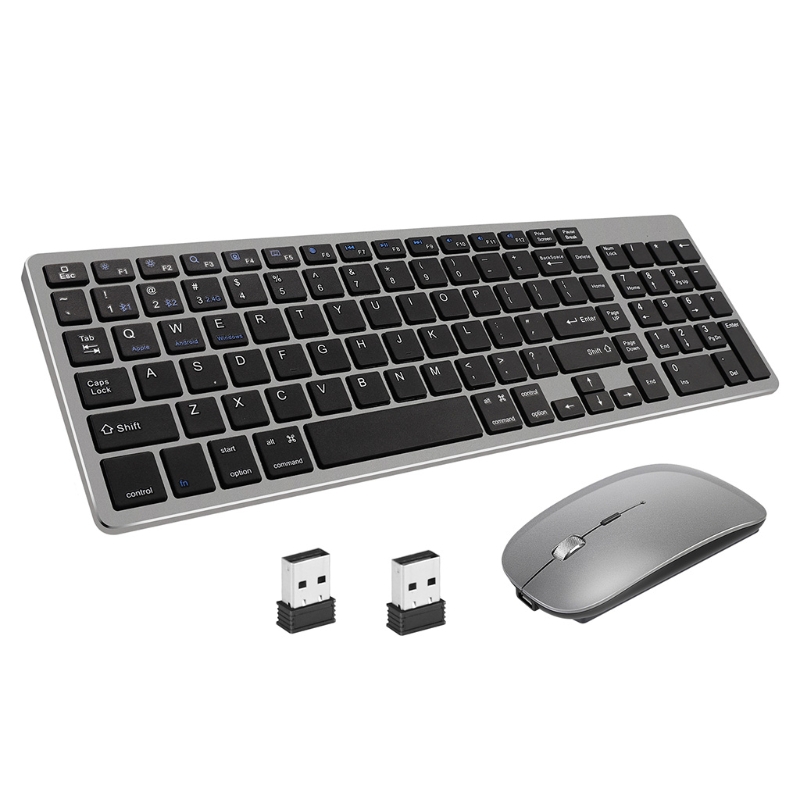 Wireless Keyboard and Mouse Combo Mechanical Bluetooth-compatible3.0 5.0 Sleek Rechargeable Dual-mode Durable USB T84C