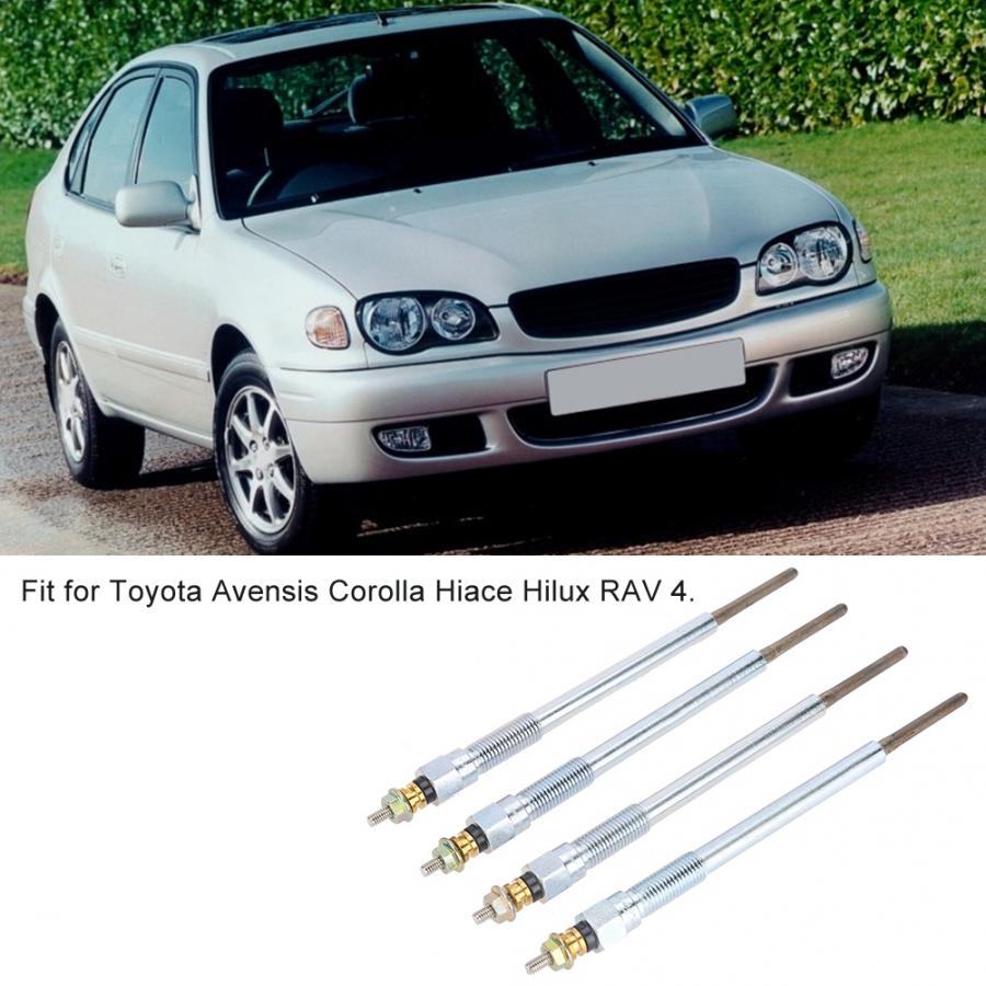 4 st/set dieselvärmare glödstift passar till toyota avensis corolla hiace hilux rav 4 land cruiser bil gnisttillbehör
