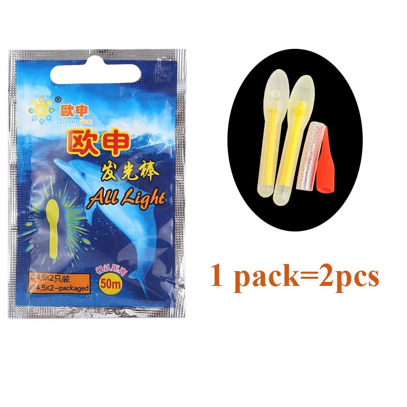 10pcs/5packs Glow Sticks Fishing Buoy Bulb Shape Luminous Float Night Fishing Light Stick 25M/50M Visibility Fishing Accessories