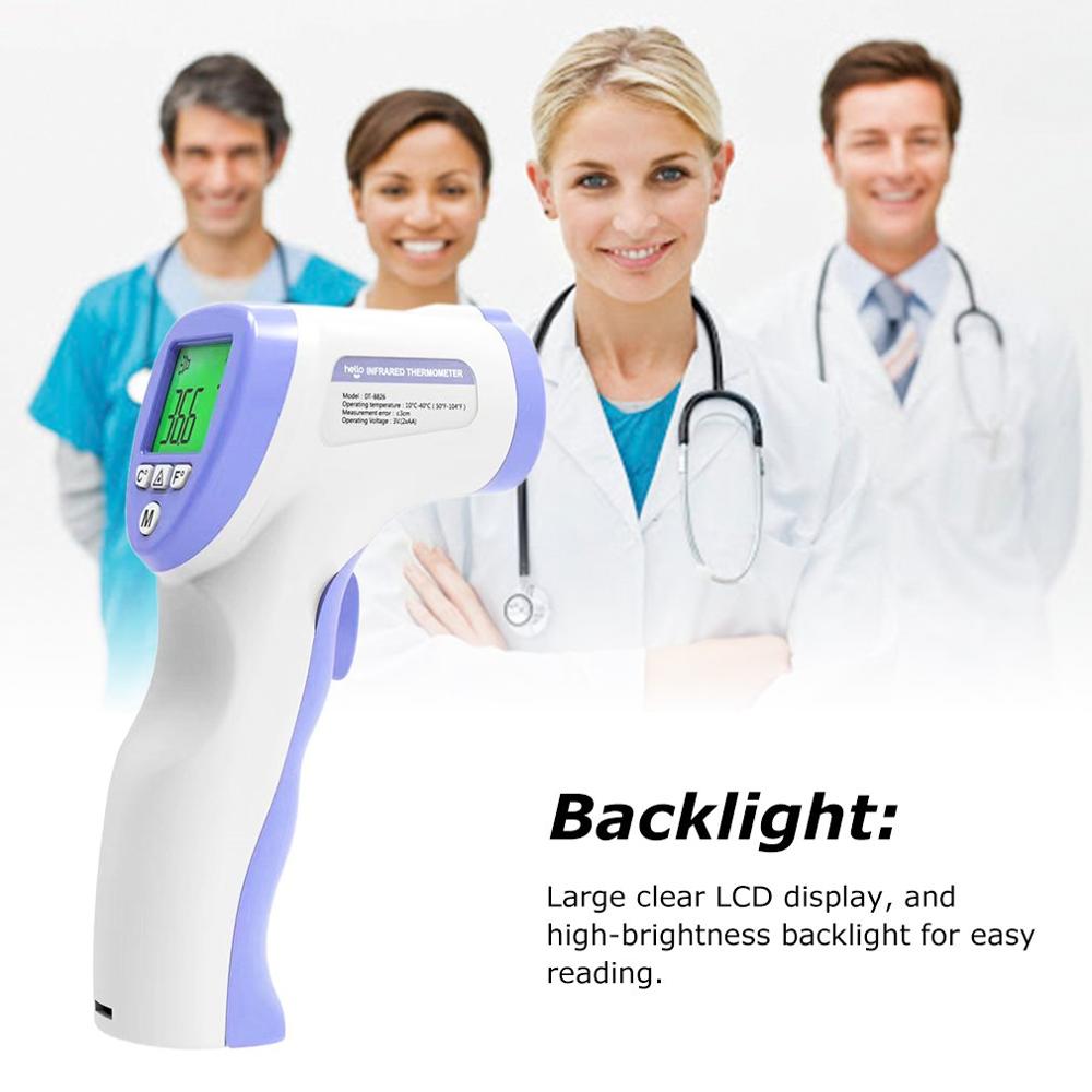 Non-Contact Thermometer Infrared Forehead Digital Temperature Fever Alarm Accurate Instant Reading LCD Display