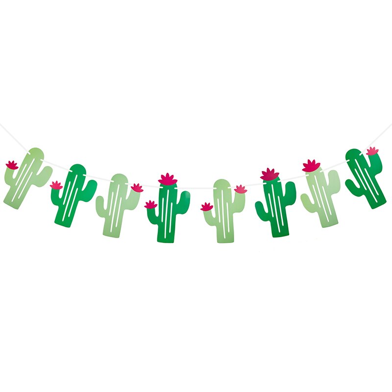 1 Juego de decoración con banderas para fiestas DIY, banderas para fiestas de cumpleaños de Cactus mexicano, suministros para bodas y ANIVERSARIO DE PASCUA Y Halloween