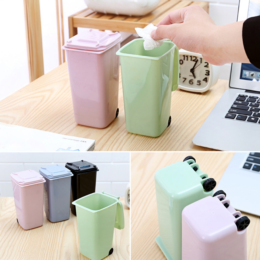 Mini papelera pequeña de escritorio, cesta de basura, mesa, hogar, bote de basura Oficina, contenedor de almacenamiento de limpieza para limpieza del hogar