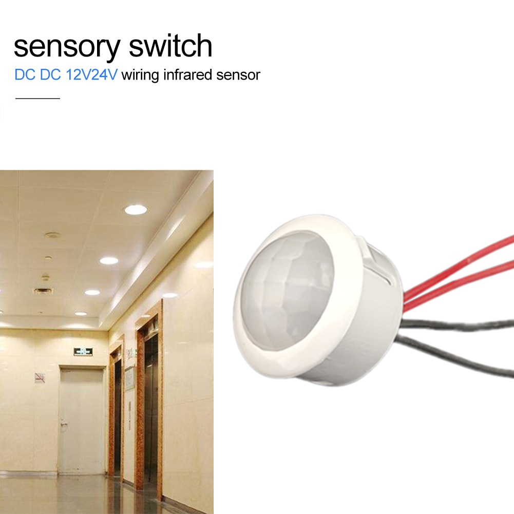 DC 12V 24V Wiring Infrared Sensor Ceiling Lamp Human Body Induction Switch PIR Motion Movement Sensing Light Smart switch