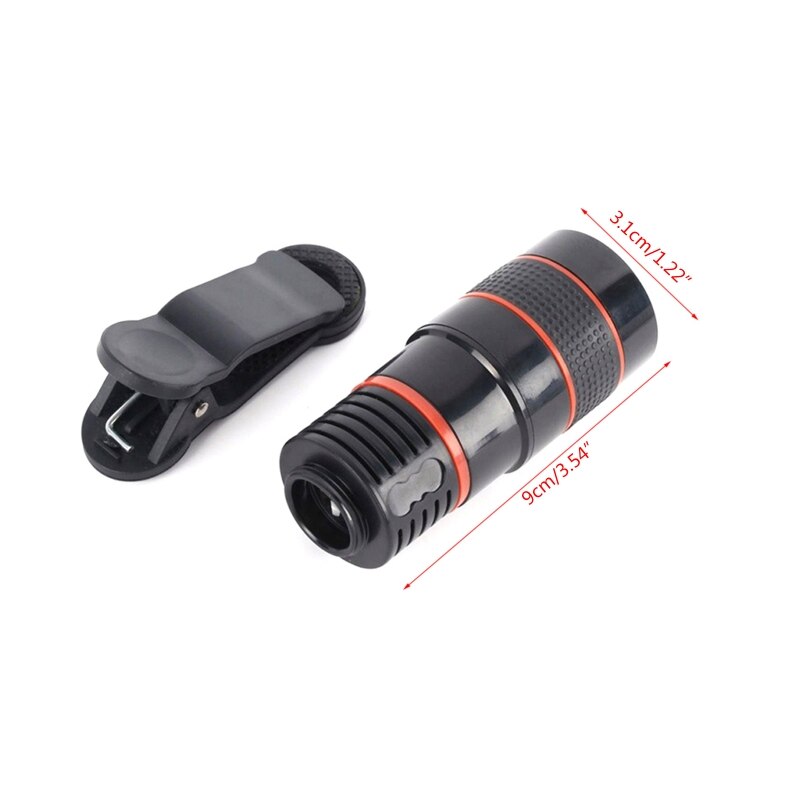 Cell Phone Camera Lens Kit,Universal 12X Clip-On Telephoto Telescope Camera Mobile Phone Zoom lens for most Smartphone