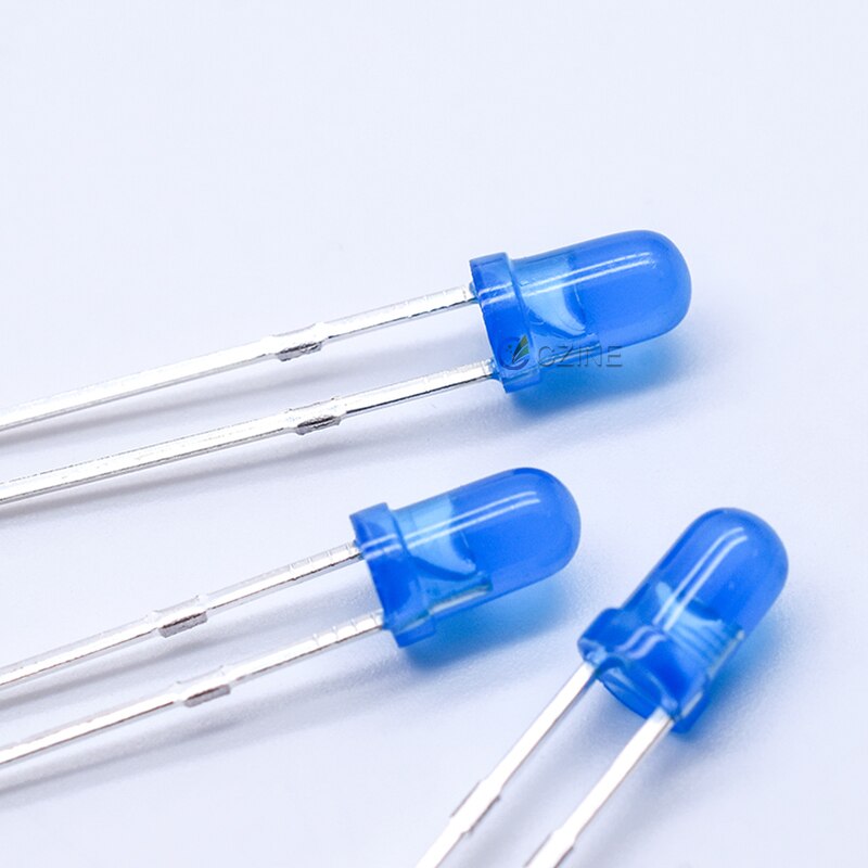 1000pcs/bag Czinelight Color Lens Emitting Light Bead 3mm Led Diode Red Yellow Blue Green Orange White