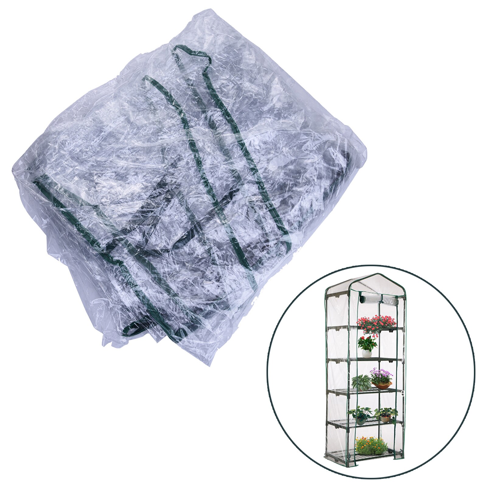 Invernadero de PVC para exteriores, bolsa de cultivo cálida para jardín, Mini cubierta de invernadero de plantas para el hogar (sin soporte de hierro): 187X69X49CM