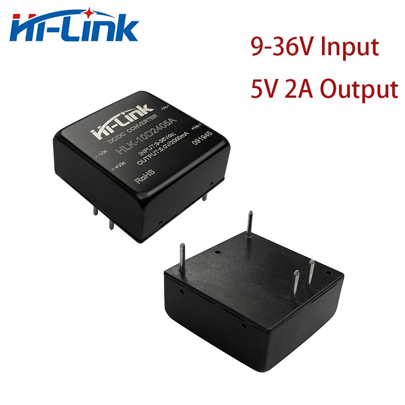 2 pz/lotto HiLink 10W DC/DC convertitore 24V a 5V 2A fare un passo giù trasformatore HLK-10D2405 alimentazione DC DC