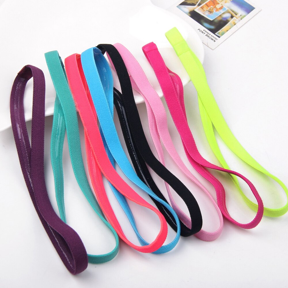 Bandeau attache-cheveux de Yoga couleur bonbon pour homme et femme,accessoire de sport antidérapant, caoutchouc élastique, idéal pour le Running et le Football, 1 pièce,