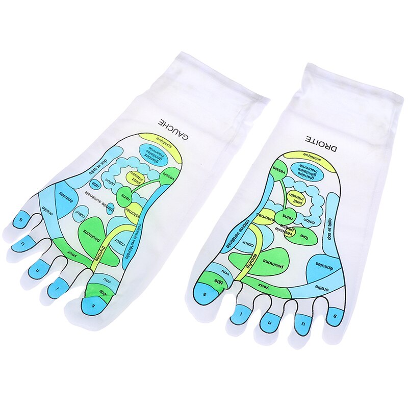 1 Pair Acupressure Socks Physiotherapy Massage Relieve Tired Feet Reflexology Socks Foot Point Socks Full English Illustration