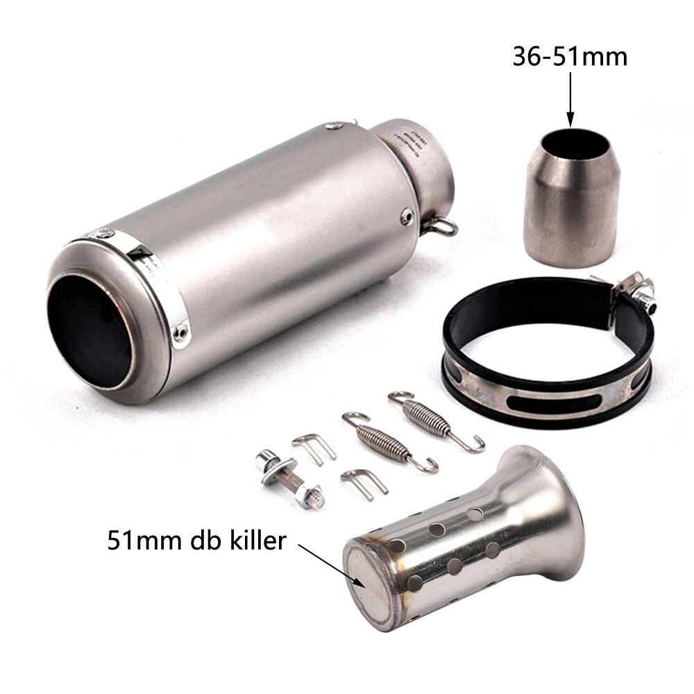 51mm 61mm Motorcycle Exhaust Pipe SC Racing Project Escape Moto Muffler For Pit Bike Cafe Racer pcx r6 z900 mt07 g310gs er6n fz6