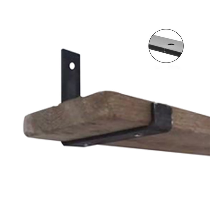 2PCS/Set 4mm Thick Heavy Duty Shelf Brackets - Rustic Modern Farmhouse Iron Metal Wall Floating Brace Support, 20/25/30cm