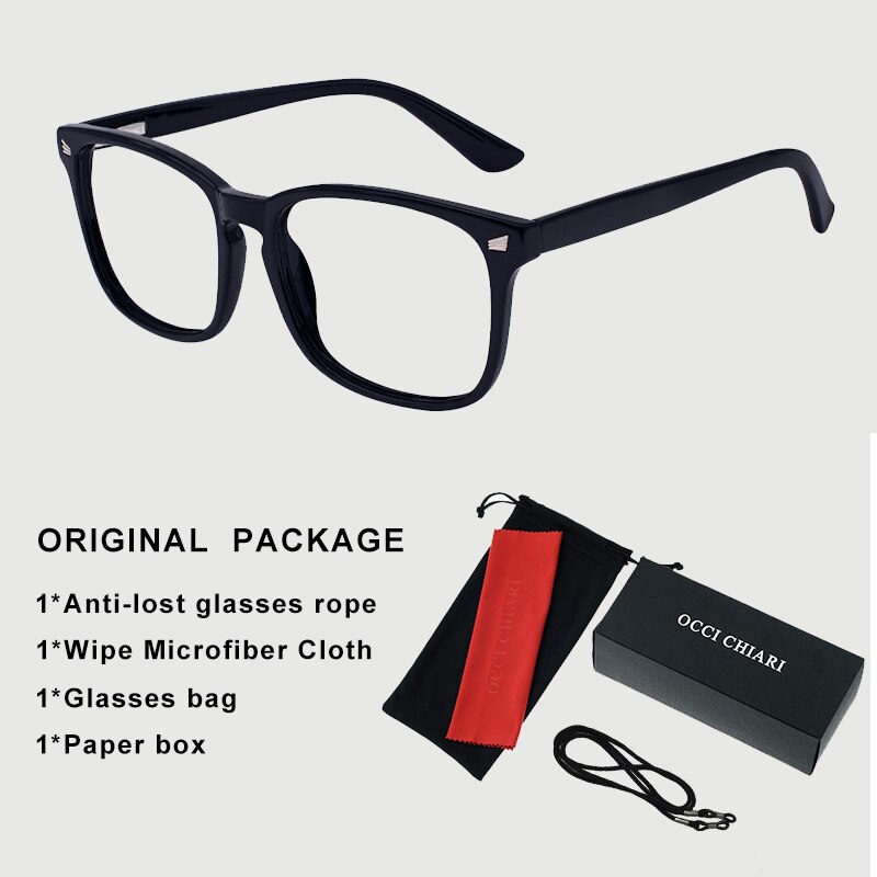 Blue Light Blocking Glasses Frame Women Oversized Eyewear Transparent Computer Glasses Eyeglasses Frames очки OCCI CHIARI OC5121