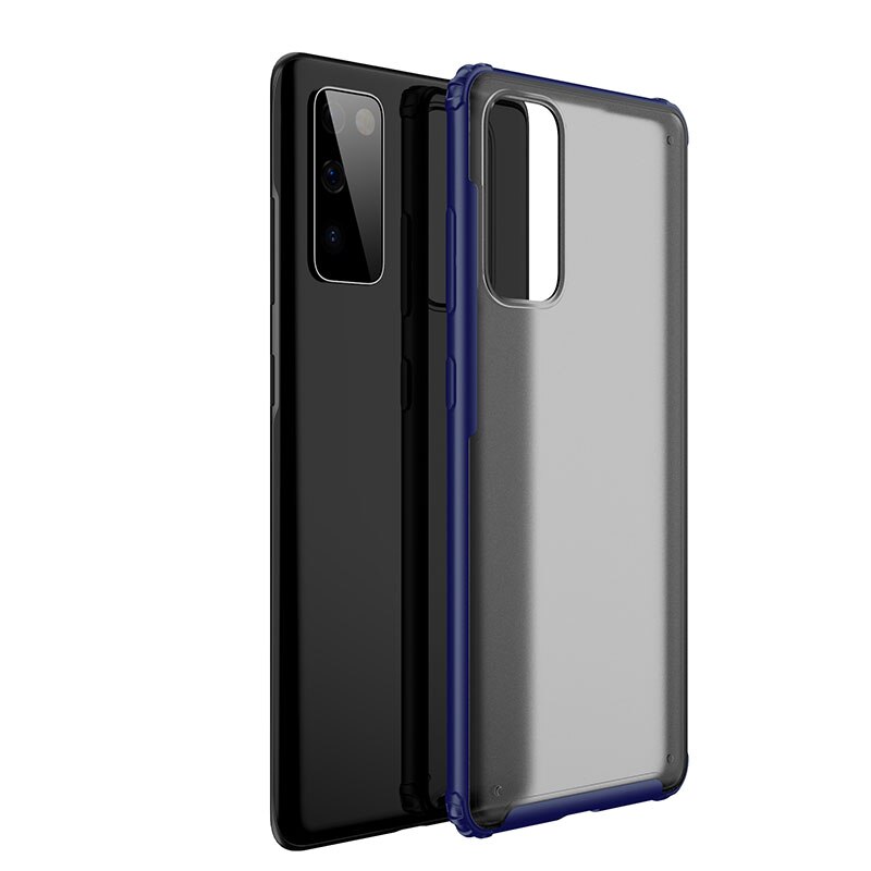 fallen für samsung s20 fe stoßstange abdeckung auf Galaxis s20 Fan Auflage s 20 20s s20fe 4g 5g schutz telefon zurück coque tasche tpu pc matt: Blau