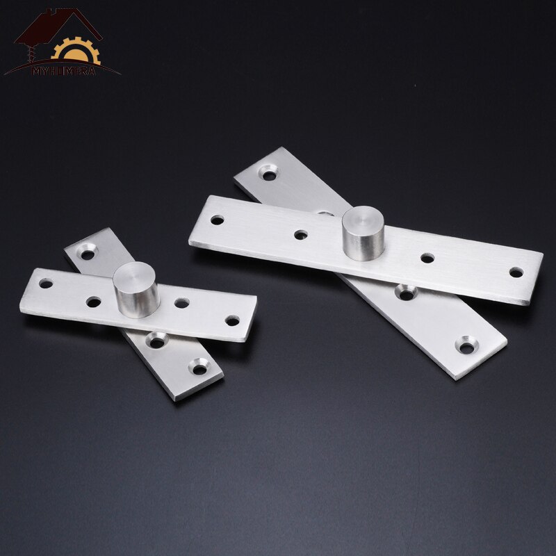 Myhomera 360 Degree Rotation Axis 150mm Stainless Steel Door Rotating Hinges Up and Down Location Shaft Hidden Pivot Hinge Lot