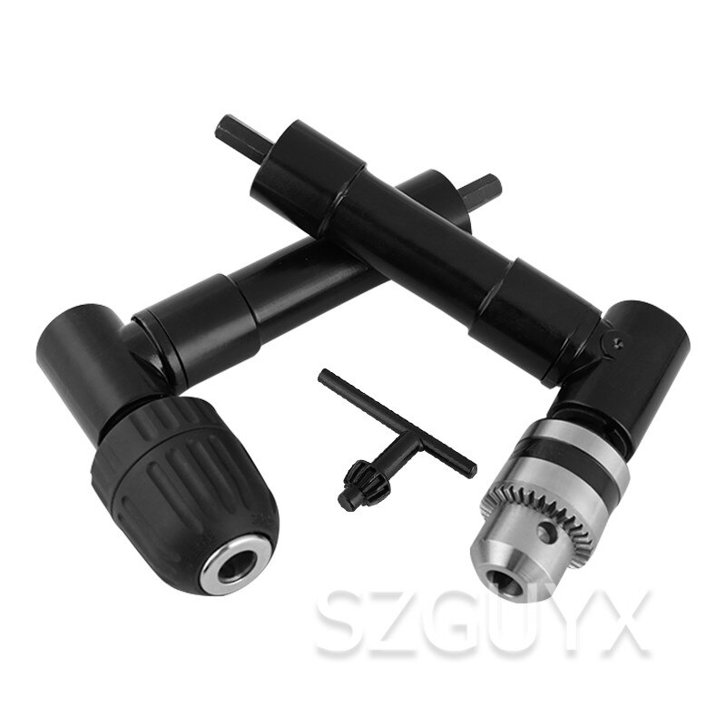 90 Graden Metal Haakse Elektrische Boor Hoek Apparaat Drie-Klauwplaat Adapter Smalle Ruimte Sleutel Boren Accessoires tool