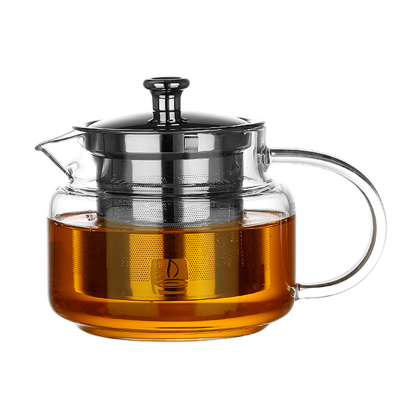 Théière en verre haute température résistant à la chaleur ménage petit thé set filtre épaissi anti-déflagrant verre eau bouillante LO1093