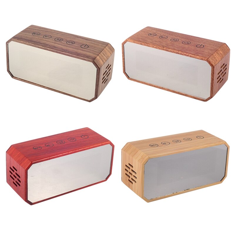 Massief Houten Retro High-Power Wekker Speaker, Draagbare Retro Wekker, Card Radio Speaker