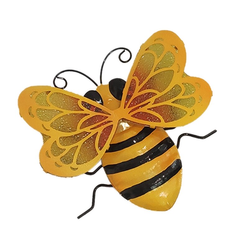 50LB Metal Bee Wall Decor Art 3D Wall Hanging Sculpture Statue Garden Patio Decor