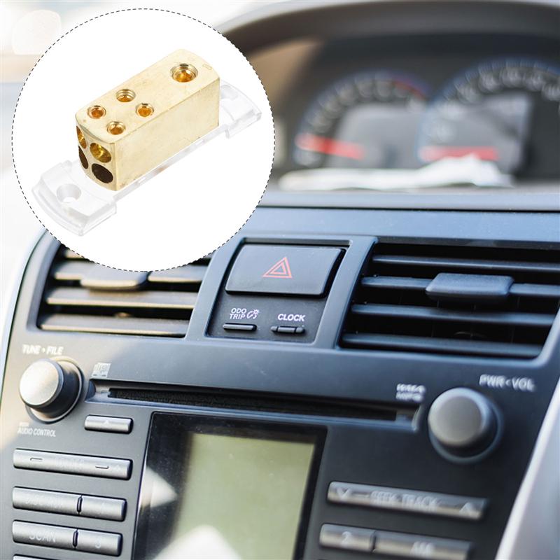 Ground Distributor 1 In 4 Ways Out Vehicle Audio Power Distribution Block Box