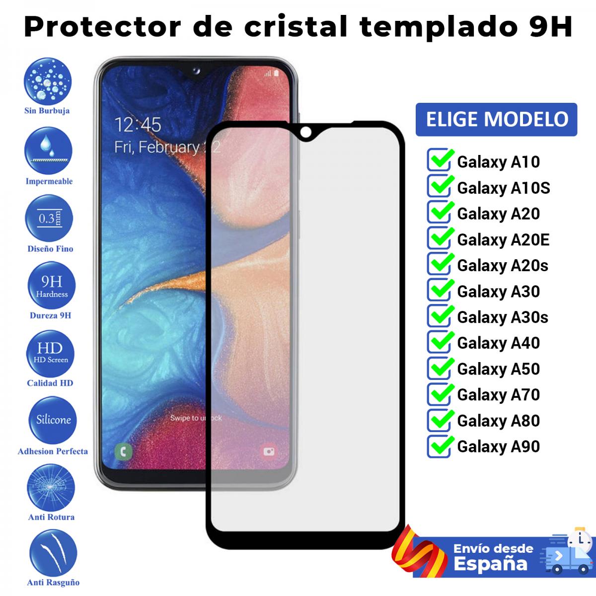 3D full screen Protector für Galaxy A10 A10S A20 A20E A20s A30s A30 A40 A50 A70 A80 A90. Movil schwarz gehärtetem glas