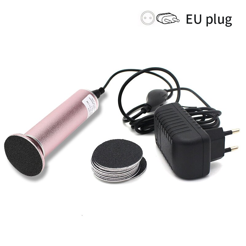 Pro Electric Foot Care Tool File Pedicure Machine Speed Control Electronic Pedi Heel Callus Remover For Feet Dead Skin Remover: EU pink