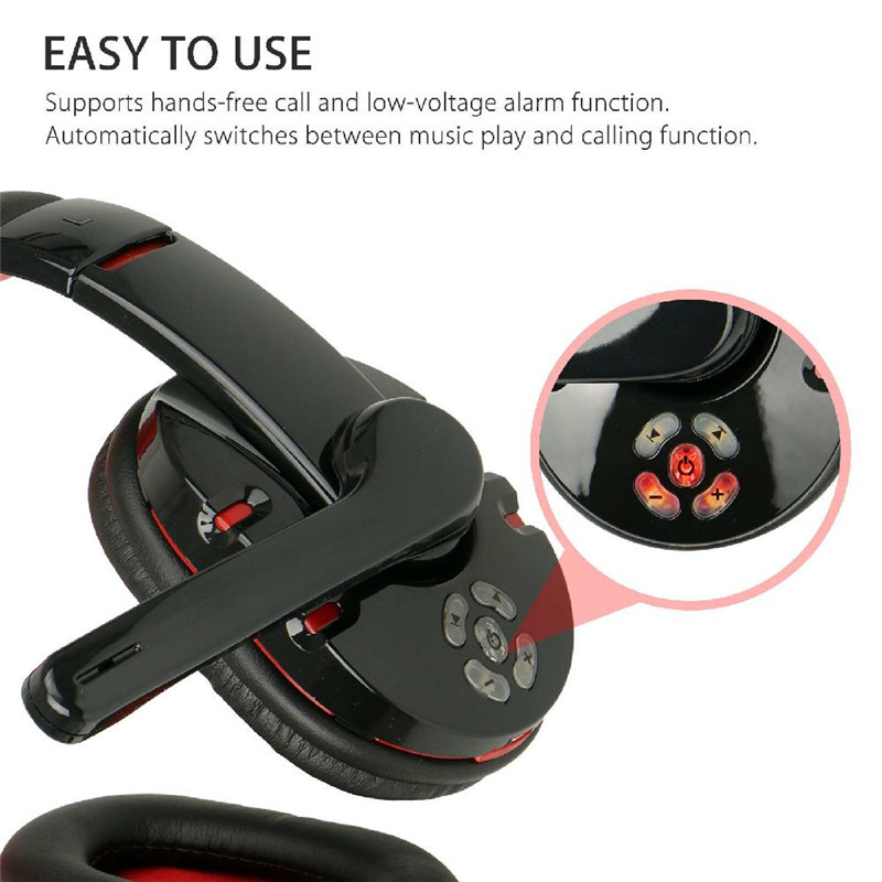 Adjustable Wireless Gaming Headset with Mic Bluetooth Headphone Hi-Fi Surround Hands-free Call For PC Laptop PS4 Xbox One