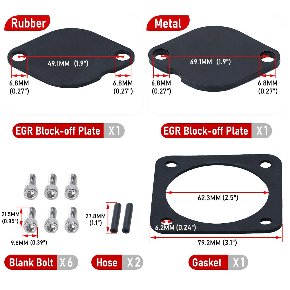 EGR REMOVAL kit / EGR Valve blanking plate For LAND ROVER DISCOVERY 2 & DEFENDER TD5 PQY-EGR11