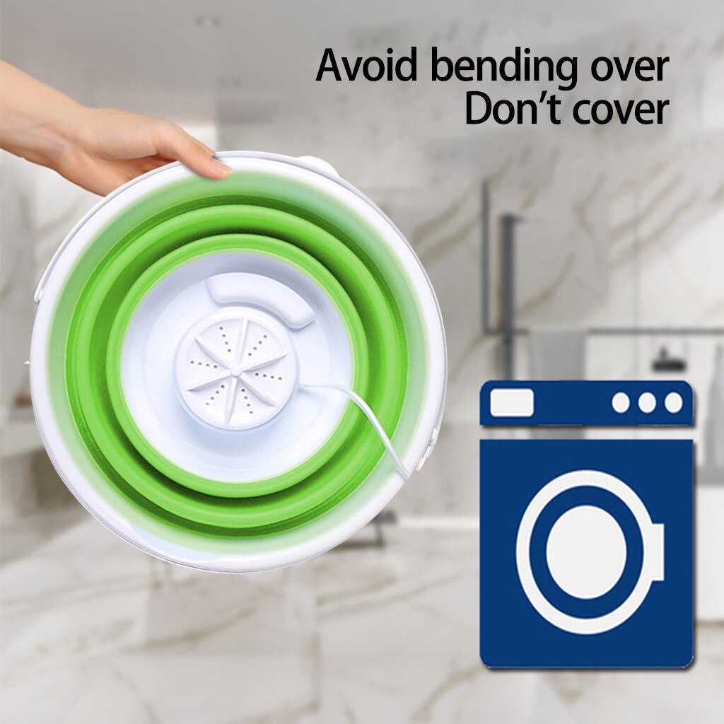 Fold-tub Mini Washing Machine Cleaning Small Portable Washer Usb Dormitory Mini Laundry Machine With Folding Barrel #YL5