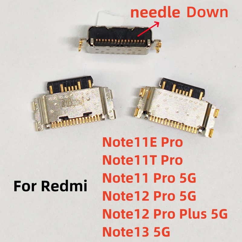 10Pcs/Lot For Xiaomi Redmi Note 13 12 11 11E 11T Pro Plus 4G 5G USB Charging Port Dock Socket Plug Charger Connector: Blue