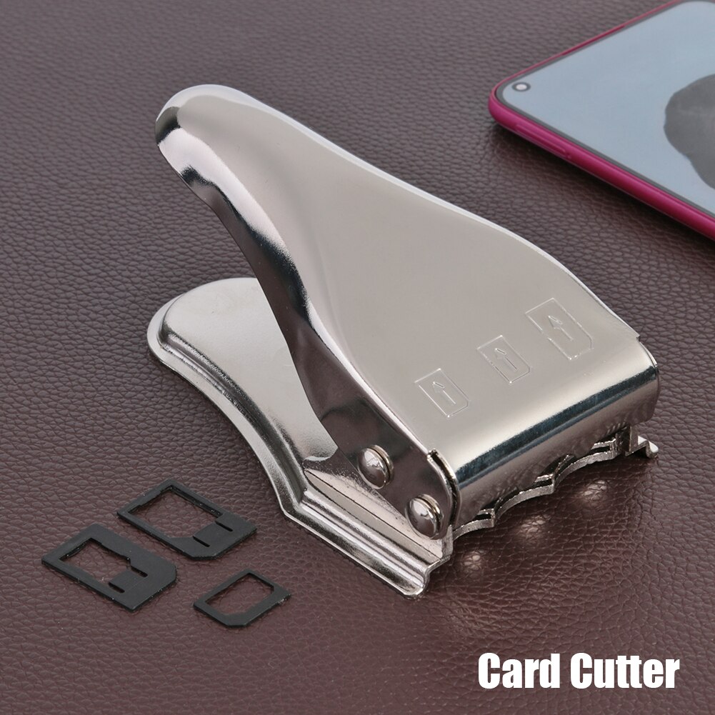 SIM Card Manual Modify Cutter 3 in 1 Zinc Alloy Mobile Phone Nano Mini Micro for Outdoor Mobile Phone Accessories