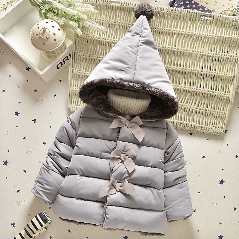 Vinterpiger baby tøj outfit bomuldsjakke overtøj frakker til baby tøj jakke spædbarn pige mærke hættejakke parka