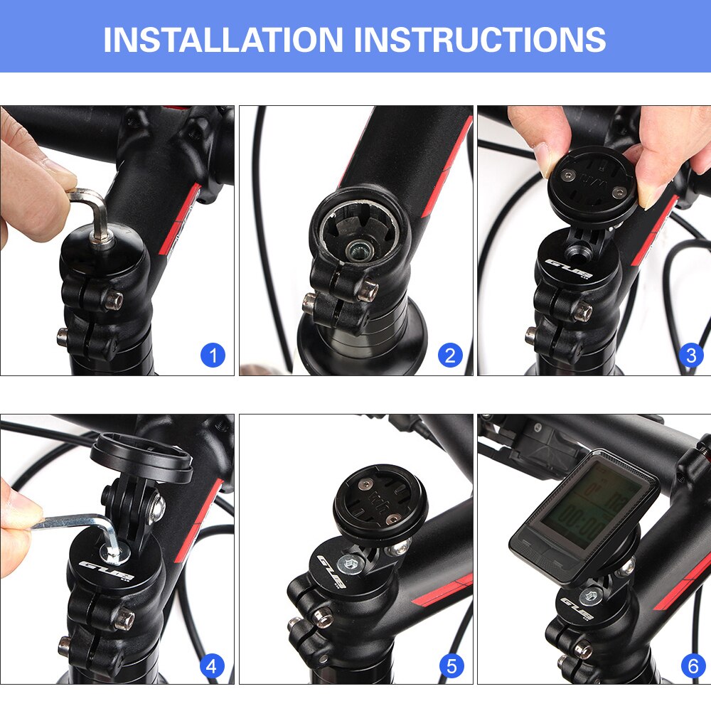 Soporte de montaje de tapa superior de vástago de bicicleta ajustable con 4 adaptadores para Garmin, Bryton, Cateye, Wahoo, ordenadores de ciclismo, nueva rápida
