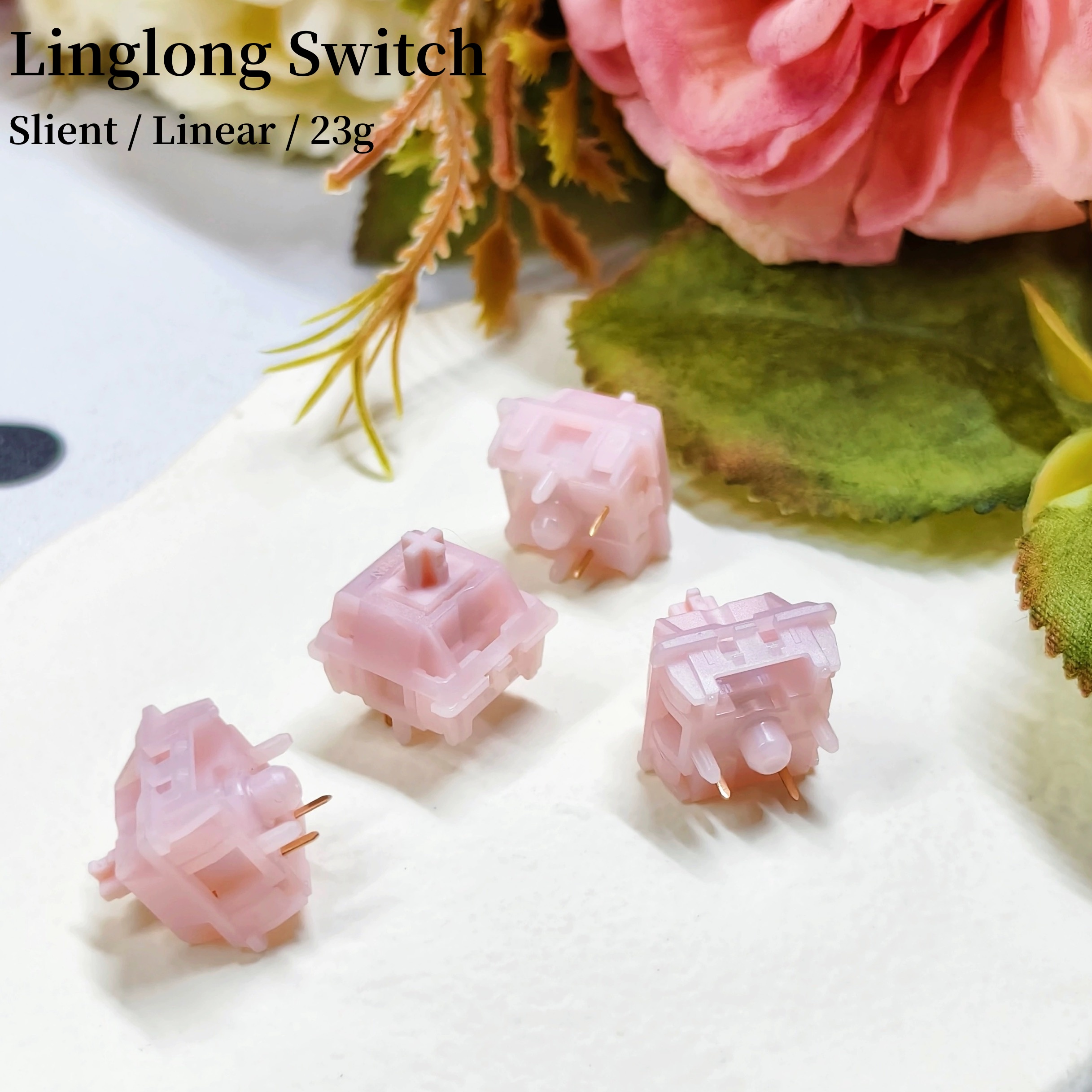 Slient Linear Switch 23g Mechanical Keyboard Mx Switches LY Axis LingLong Switch Swap 5 Pin Custom Pink Switch TM680 Anne 2
