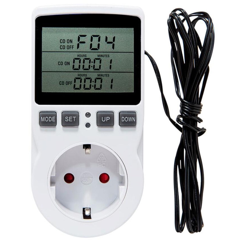 Multifunctionele Thermostaat Temperatuur Controller Stopcontact Met Timer Schakelaar 16A Verwarming Cooling Timing Modus Eu Plug: Default Title